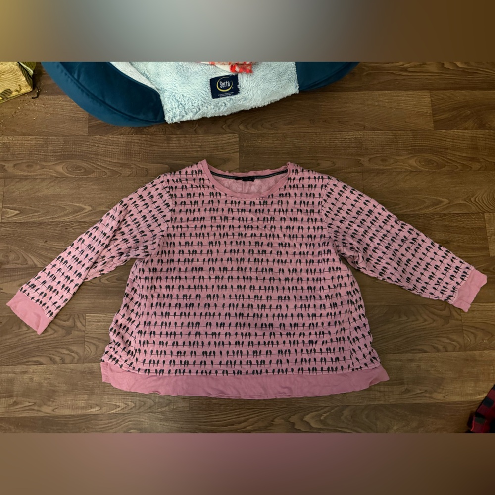 Source Unknown Pink Patterned Sweatshirt